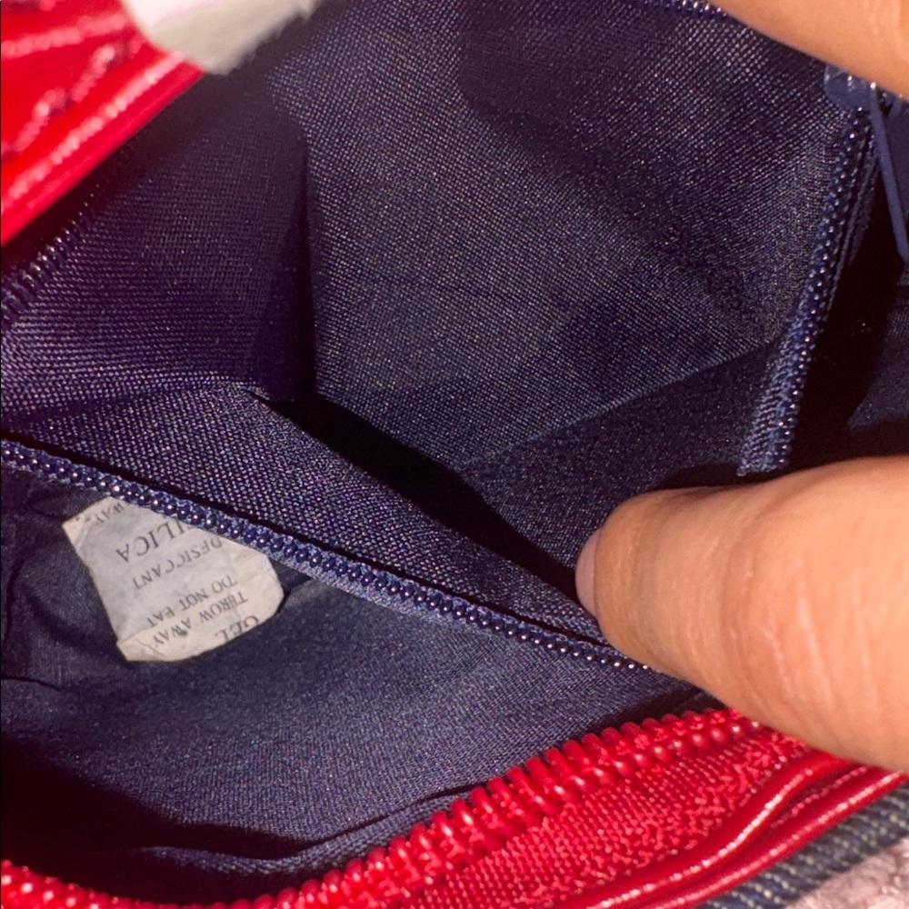 NWT Stylish Denim and Red Women's Bag - Picture 4 of 9